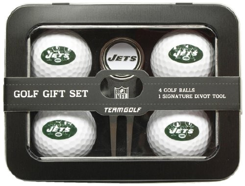 Team Golf NFL New York Jets Regulation Size Golf Balls 4 Count Divot Tool with Removable Double Sided Magnetic Marker Team Golf NFL New York Jets Regulation Size Golf Balls 4 Count Divot Tool with Removable Double Sided Magnetic Marker