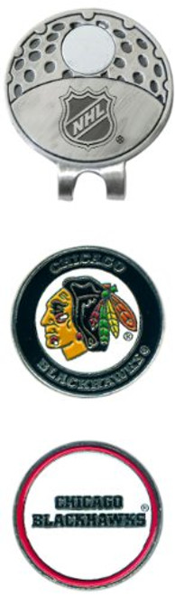 Team Golf NHL Chicago Blackhawks Golf Cap Clip with 2 Removable Double Sided Enamel Magnetic Ball Markers Attaches Easily to Hats