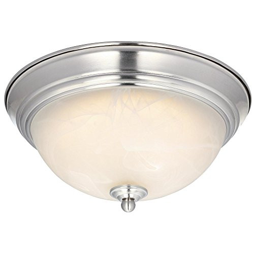 Westinghouse Lighting 6400500 11 Inch LED Indoor Flush Mount Ceiling Fixture Brushed Nickel Finish with White Alabaster Glass Westinghouse Lighting 6400500 11 Inch LED Indoor Flush Mount Ceiling Fixture Brushed Nickel Finish with White Alabaster Glass