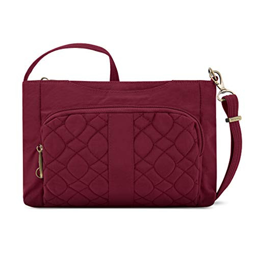 Travelon Anti Theft Signature Quilted E w Slim Bag Ruby One Size