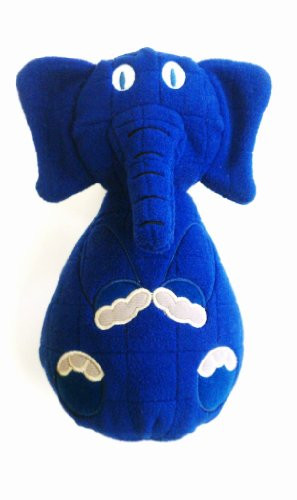 Tuff Enuff Wobbles 5 Inch Elephant Toy for Dogs Small Blue