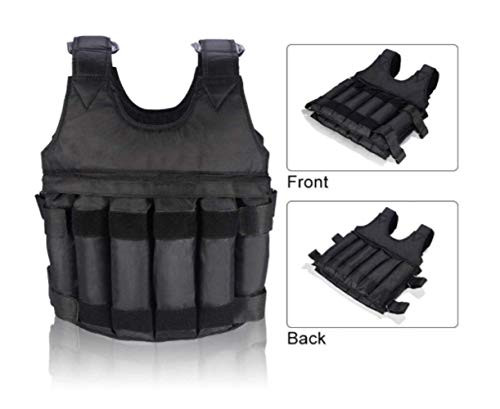 HunterBee Weighted Vest 50 kg 110lbs Adjustable Weighted Vest Jacket Training Exercise Jogging Fitness Workouts Weight Vest for Running Workout Cardio