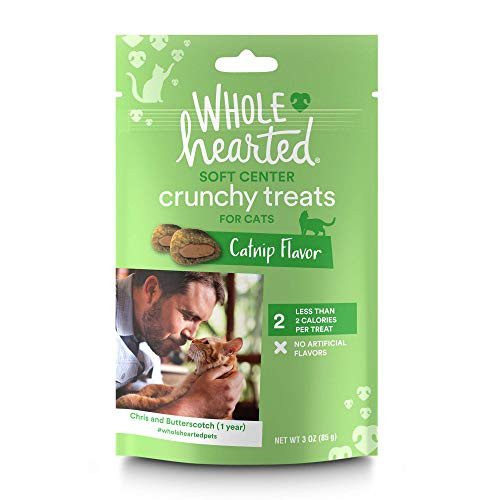 WholeHearted Soft Center Crunchy Catnip Flavor Cat Treats  3 oz