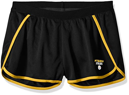 OTS NFL Pittsburgh Steelers Women s Poly Dot Sport Shorts Davis Medium