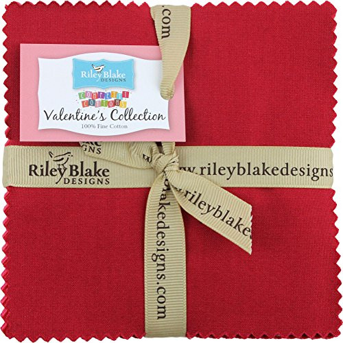 Confetti Cottons Valentines 5" Stacker 42 5-inch Squares Charm Pack Riley Blake Designs 5-VA120-42