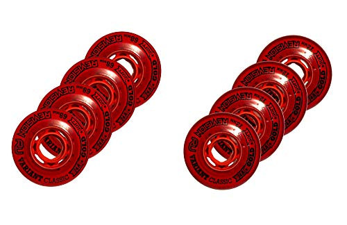 Revision Variant Indoor Inline Roller Hockey Wheels 74A 72mm Soft 4 Pack Red Revision Variant Indoor Inline Roller Hockey Wheels 74A 72mm Soft 4 Pack Red