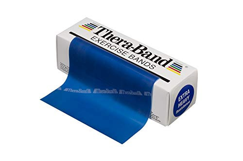 TheraBand Resistance Bands 6 Yard Roll Professional Latex Elastic Band For Upper Lower Body Core Exercise Physical Therapy Pilates Home Workouts Rehab Blue Extra Heavy Intermediate Level 2 TheraBand Resistance Bands 6 Yard Roll Professional Latex Elastic Band For Upper Lower Body Core Exercise Physical Therapy Pilates Home Workouts Rehab Blue Extra Heavy Intermediate Level 2