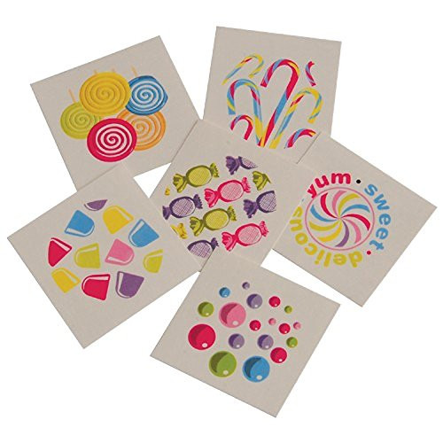 US Toy Assorted Candy Theme Temporary Tattoos  Party Pack  288 Tattoos