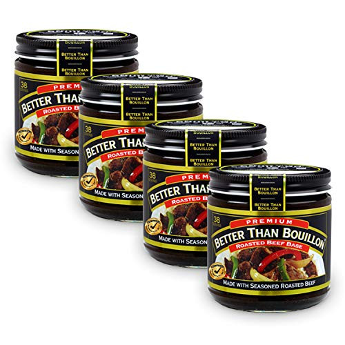 Better Than Bouillon Beef Base 8 oz  Pack of 4  with BTB Seal of Authenticity