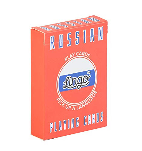 Lingo Playing Cards   Language Learning Game Set   Fun Visual Flashcard Deck to Increase Vocabulary and Pronunciation Skills   54 Useful Phrases  Russian