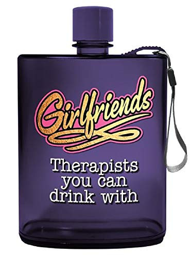 Spoontiques Girlfriends Acrylic Flask 12 ounces Purple