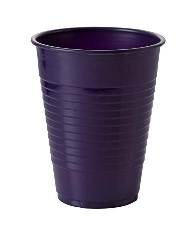 Exquisite 12 oz Purple Plastic Cups II 50 Count Bulk Pack Disposable Party Cups II Premium Quality Plastic Tumblers for Parties