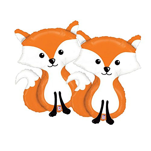 Set of 2 Adorable Woodland Fox 36 Foil Party Balloons Set of 2 Adorable Woodland Fox 36 Foil Party Balloons