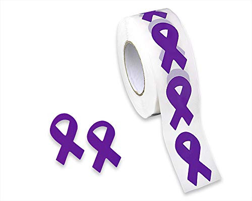 Fundraising For A Cause   Alzheimer s Awareness Small Purple Ribbon Stickers   Purple Ribbon Shaped Stickers for Alzheimer s Disease Fundraisers   Awareness Events  1 Roll Fundraising For A Cause   Alzheimer s Awareness Small Purple Ribbon Stickers   Purple Ribbon Shaped Stickers for Alzheimer s Disease Fundraisers   Awareness Events  1 Roll