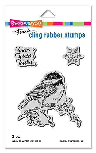 Stampendous Cling Stamp Winter Chickadee