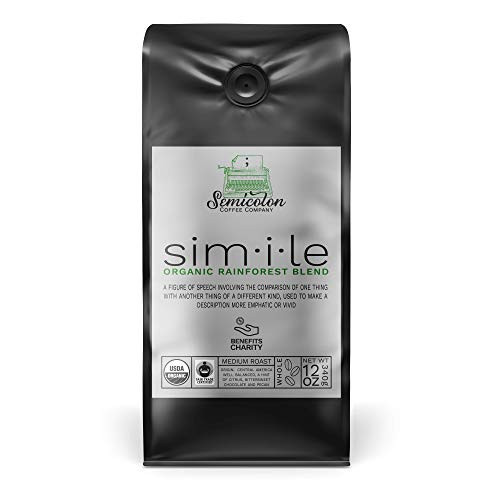 SIMILE ORGANIC RAINFOREST BLEND, 12 oz. Bag, Whole Bean, Artisan Crafted, Small Batch Roasted, Fair Trade Certified, Medium Roast, USDA Certified Organic, 100% Specialty Grade Arabica Coffee SIMILE ORGANIC RAINFOREST BLEND, 12 oz. Bag, Whole Bean, Artisan Crafted, Small Batch Roasted, Fair Trade Certified, Medium Roast, USDA Certified Organic, 100% Specialty Grade Arabica Coffee