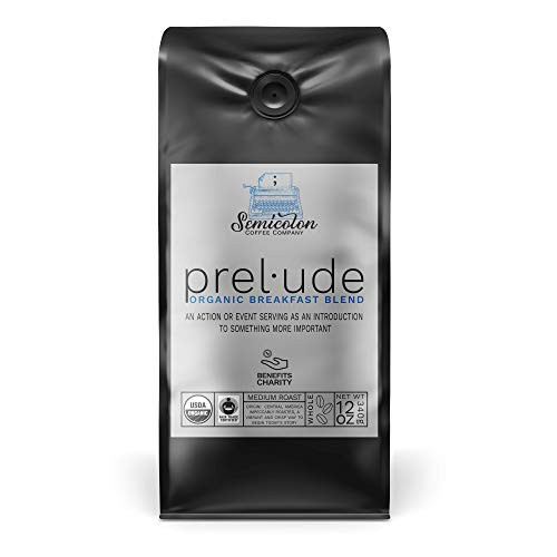 PRELUDE ORGANIC BREAKFAST BLEND, 12 oz. Bag, Whole Bean, Artisan Crafted, Small Batch Roasted, Fair Trade Certified, Medium Roast, USDA Certified Organic, 100% Specialty Grade Arabica Coffee PRELUDE ORGANIC BREAKFAST BLEND, 12 oz. Bag, Whole Bean, Artisan Crafted, Small Batch Roasted, Fair Trade Certified, Medium Roast, USDA Certified Organic, 100% Specialty Grade Arabica Coffee