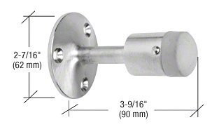 CRL Satin Chrome Wall Mounted Heavy Duty Door Stop