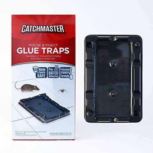 Catchmaster Mouse   Insect Professional Strength Glue Traps   Non Toxic   6 Glue Trays