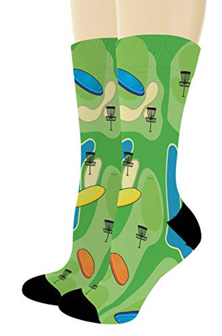 Disc Golf Gifts for Men and Women Disc Golf Socks Sports Themed Socks 1 Pair Novelty Crew Socks Disc Golf Gifts for Men and Women Disc Golf Socks Sports Themed Socks 1 Pair Novelty Crew Socks