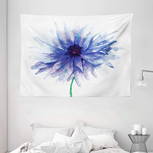 Ambesonne Watercolor Flower Tapestry Single Large Petite Cornflower Plain Background Mother Earth Paint Wide Wall Hanging for Bedroom Living Room Dorm 80 X 60 Violet Blue Ambesonne Watercolor Flower Tapestry Single Large Petite Cornflower Plain Background Mother Earth Paint Wide Wall Hanging for Bedroom Living Room Dorm 80 X 60 Violet Blue