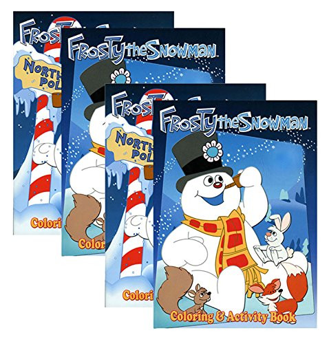 Set of 4 Frosty the Snowman Coloring and Activity Book, Each book 96 Pages - Word Finds, Mazes, and more