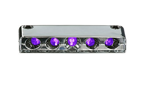 Innovative Lighting 5 Purple LED Step Light with Screw Mount Chrome Case