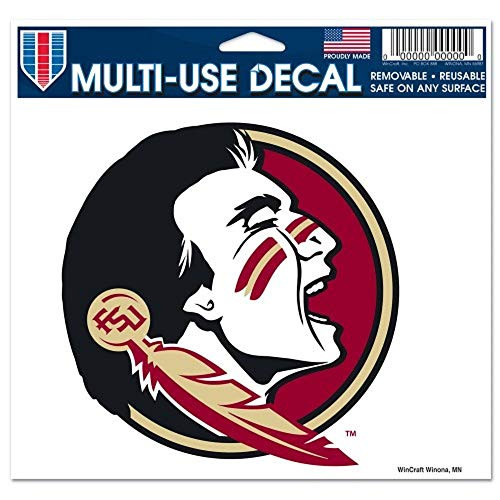 WinCraft Florida State Seminoles Removable 5 x6  Car Decal