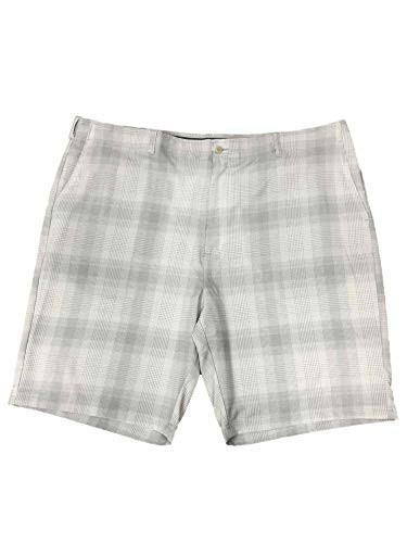 Ben Hogan Men s Performance Flat Front Active Flex Waistband Golf Short  40 Bright White Plaid