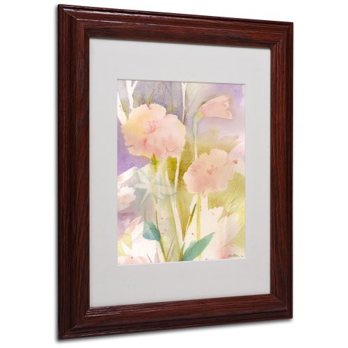 Pink Dragonfly Shadows by Sheila Gold Ornate Frameen Canvas Wall Artwork, Wood Frame, 11 by 14-Inch