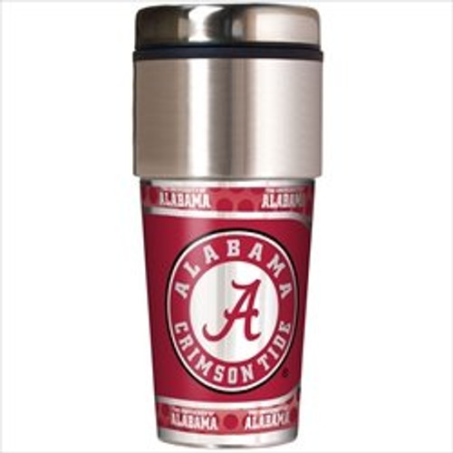 Great American NCAA Alabama Crimson Tide 16 oz Travel Tumbler with Metallic Wrap