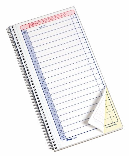 TOPS Daily Agenda/Things To Do Form, 2-Part, Carbonless, 5.5 x 11 Inches, 50-Sets per Pad (41170)