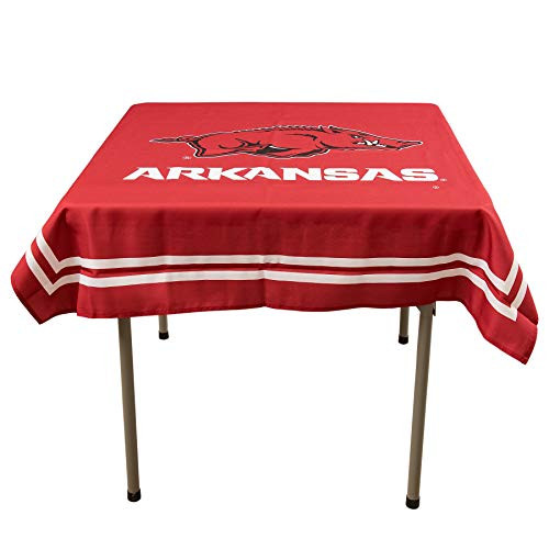 College Flags   Banners Co Arkansas Razorbacks Logo Tablecloth or Table Overlay