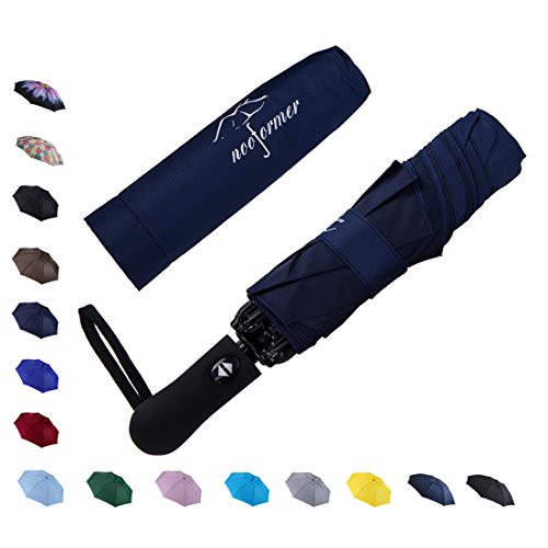 NOOFORMER Automatic Inverted Folding Umbrella   Compact Lightweight Windproof Travel Reverse Car Umbrellas for Men Women Multiple Colors