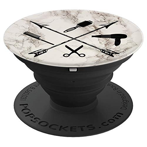 Barber Hair Design Marble Gift for Hairdresser and Stylist PopSockets Grip and Stand for Phones and Tablets Barber Hair Design Marble Gift for Hairdresser and Stylist PopSockets Grip and Stand for Phones and Tablets