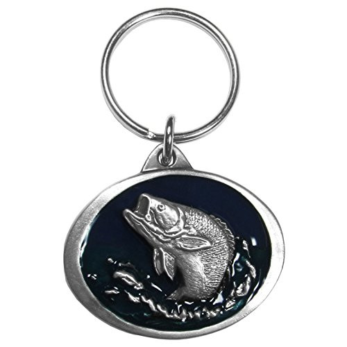 Siskiyou Automotive Metal Key Chain Bass Enameled Details