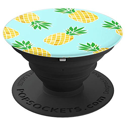 Pineapple Pattern Summer Beaches Tropical Fruit Pineapple PopSockets Grip and Stand for Phones and Tablets