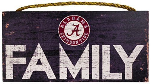 Fan Creations NCAA Alabama Crimson Tide 12  x 6  Family Wood Sign