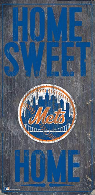Fan Creations Mets 6 x 12 Home Sweet Home Wood Sign Fan Creations Mets 6 x 12 Home Sweet Home Wood Sign
