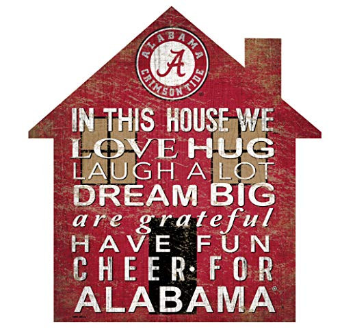 Fan Creations NCAA Alabama Crimson Tide 12  House Shaped Wood Sign