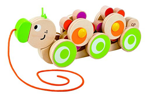 Hape Walk A Long Caterpillar Wooden Pull Toy