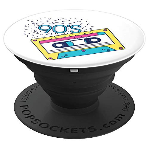 Back To nineties Vintage Cassette Tape Classic 80s 90s PopSockets Grip and Stand for Phones and Tablets