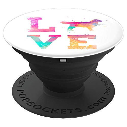 Colorful Golden Retriever Dog Love r Mom White PopSockets Grip and Stand for Phones and Tablets Colorful Golden Retriever Dog Love r Mom White PopSockets Grip and Stand for Phones and Tablets