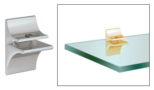 CRL Chrome Anodized Aluminum Display Glass Shelf Bracket for 1 4 Glass CRL Chrome Anodized Aluminum Display Glass Shelf Bracket for 1 4 Glass