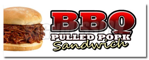 36  BBQ Pulled Pork Sandwich Decal Sticker barbque BBQ