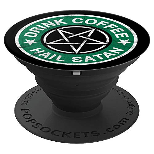 Satan Occult Atheist Death Black Metal 666 Pentagram Vintage PopSockets Grip and Stand for Phones and Tablets