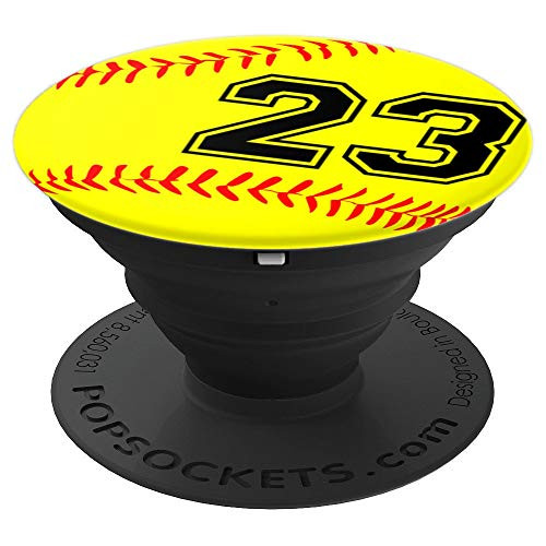 Softball Jersey Number 23 Twenty Three No 23 Game Play Fun PopSockets Grip and Stand for Phones and Tablets Softball Jersey Number 23 Twenty Three No 23 Game Play Fun PopSockets Grip and Stand for Phones and Tablets