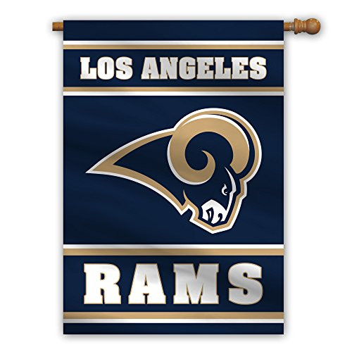 Fremont Die NFL Los Angeles Rams 2 Sided House Flag 28  x 40  28  x 40  Team Colors