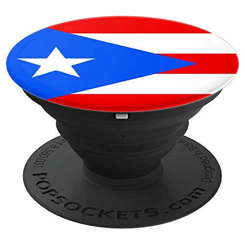 Puerto Rico Patriotism Inspired Puerto Rican Flag Design PopSockets Grip and Stand for Phones and Tablets