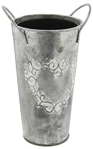 Galvanized Metal Hearts Bucket Planter
